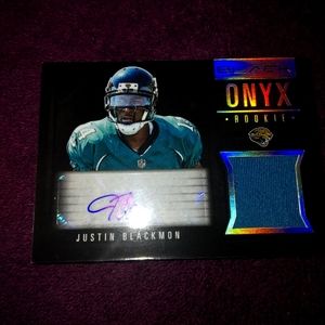 2012 PANINI BLACK FOOTBALL JUSTIN BLACKMON RC/AUTO/PATCH #20/25